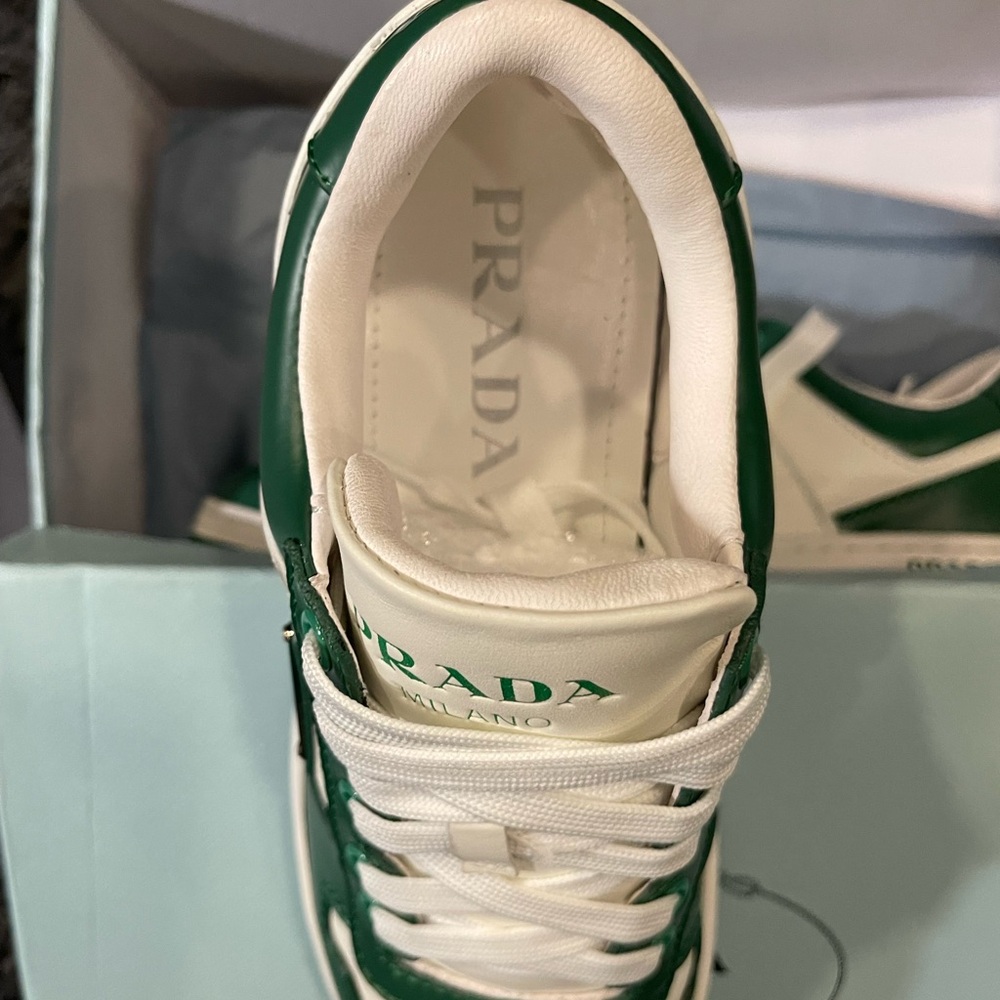 COPY - Prada Downtown Perforated Leather Sneakers - Picture 4 of 4
